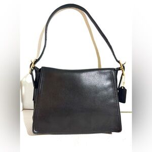 Coach legacy  flap vintage Black Leather Shoulder Bag